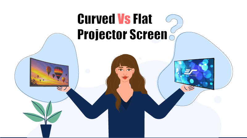 flat vs curved projector screens