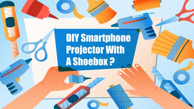 How to build a DIY smartphone projector with magnifying glass